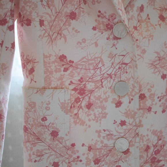 Pink and White Floral Spring Jacket - Picture 2 of 3